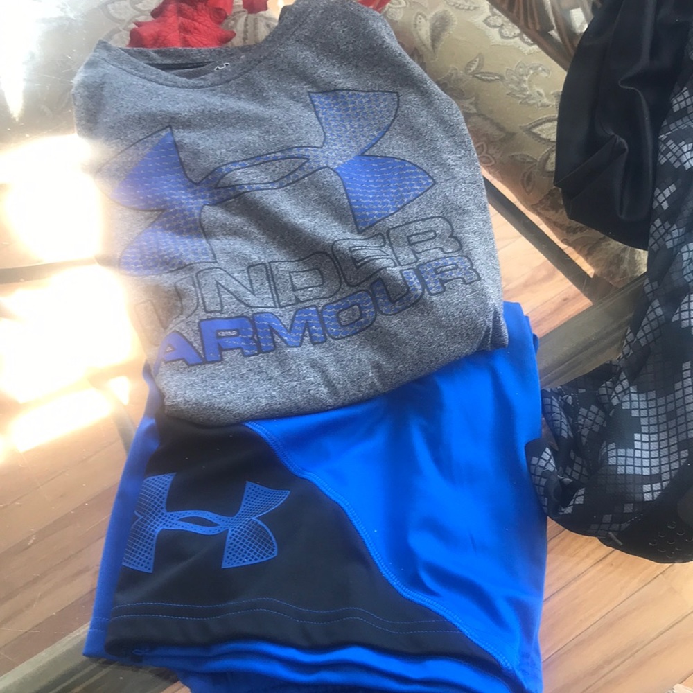 Nike and under armor shorts youth large